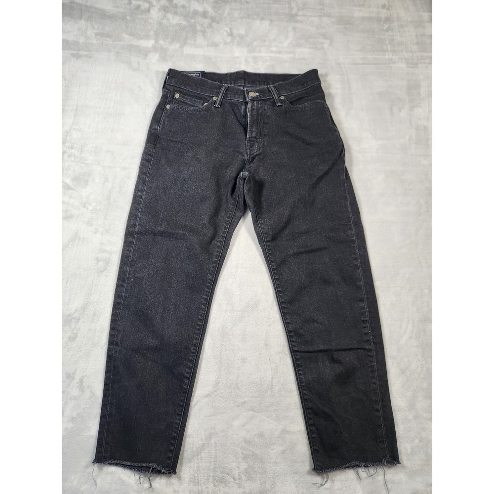 Abercrombie Fitch Jeans Mens 28x30 Black Athletic Skinny Stretch Dark Wash Denim